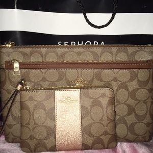 Coach crossbody with matching wristlet